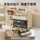 EACHY cosmetics storage box desktop dust-proof high-end large-capacity dressing table skin care product storage rack-cream yellow