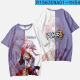 Jiaojing Benghua 3T-shirt, été à manches courtes et une tendance imprimée en 3D de marque conjointe pour les élèves primaires et secondaires et les adolescents Eden TXU4877, une taille, les enfants 130, adaptés au poids 40-50 Jin [Jin est égal à 0,5 kg]