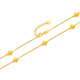 Mengjinyuan 18K gold necklace five-flower hollow love four-leaf clover clavicle chain as a birthday gift for girlfriend