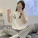 GEBAOTE (GEBAOTE) Mädchen Kurzärärmische Hosen Sommer Junior High School Schüler kleines Kaninchen Big Child süß 15 Animation Home Clothing 6623# Bear Pocket M [65-90jin [Jin gleich 0,5 kg]]