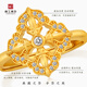 Jinggong Meizu Ancient Gold Ring Pure Gold 999 Breaking the Boundary Vajra Spiritual Pestle Living Ring for Men and Women Gift Gold Weight 5.43 Grams