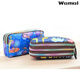 Orange Central Large Cell Phone Bag Fabric Printed Three-Zip Long Coin Purse Can Hold 6-inch Hand-Group Grocery Bag Keys Violet Violet A Long