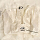 Langsha High-End Panda Ice Seide Pyjamas für Frauen im Sommer dünne kurzärmelige 2025 neue Strickjacke niedliche Heimkleidung Set YX-9227 Polka Dot M [75-95jin [Jin gleich 0,5 kg]]]