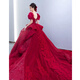 NUEVO COLLAR RED COLLAR ROJO DE QINCHI Vestido de novia de alta gama Bride 25 Nuevo estilo escapado Princesa Propietario de la cola pequeña Vestido de novia rojo l Tamaño de igual tamaño