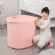 Qinkai Badewanne Badewanne Erwachsener Badewanne Ganzkörperbadeweiche Abdeckung Großes Badewanne verdickter Haushaltsbadeartefakt [677] Hellrosa + Hanging Basket 200 Jin [Jin ist 0,5 kg]