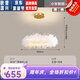 
Bedroom lamp French feather chandelier girl princess room lamp art store internet celebrity Zhongshan lamp 9272 chandelier white 35cm three-color light