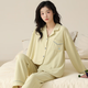 Pure cotton couple's pajamas, summer long-sleeved trousers, cute home clothes for men and women, new cotton suit, air-conditioned room Z58301, women's model XL