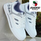 Zapatos de hombres de la marca de camello occidental (Vancamel) para la primavera y el verano 2025 Nuevos zapatos blancos de cuero para hombres versátiles versátiles zapatos casuales 9910 modelo insignia blanca y negra 41