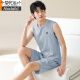 Pajamas pour hommes pour hommes Modal Coton d'été masculin 2025 Nouveau coton pur sans manches