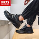 Krieger Herrenschuhe Frühling und Sommer atmungsaktives lässiges Vater Schuhe Herren Mesh Sports Laufschuhe Wanderschuhe 1694 Black 39