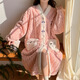 FHHUABD珊瑚绒睡袍女春秋2024年新款可爱加厚加绒法兰绒家居服睡衣女秋冬 761# XL 女(建议身高165-170cm，体重
