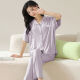 Kaizitu Modal women's pajamas and home clothes set comfortable short-sleeved trousers for wear outside 12108 [soft modal, breathable and comfortable] M [90-100Jin [Jin equals 0.5 kg]]