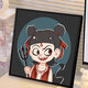 Nezha Ao Bing digital oil painting DIY cute high-value coloring handmade holiday gift H733 20*20cm upgraded back panel + pigment + 2 brushes +