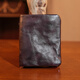 Master Lu Vintage Gemüse gebräuntes Kuhläppchen -Leder -Herren -Kurzerbietungsbrieftasche Neu einfaches Führerschein Brieftasche integrierter Brieftasche Tee Braune Top -Schicht Cowhide Leder