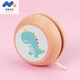 Blue Ao Tradition en bois yo-yo yo-yo pour enfants Cartoon de la maternelle Sense éducative Notalgie Roving Toy Gift Original Color Transparent Paint
