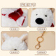Miniso (Miniso) West Highland Dog Scarf Scarf Plush Doll Doll Toys Dillow Doll День рождения подарки для женщин, стоящих на положении 35 см.