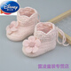 Disney baby shoes wool knitted shoes 0-1 year old soft sole front shoes 0-3-6-12 months old baby anti-slip finished product white (light pink flower inner length 9.0cm 0-3 months