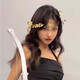Shijun (SHIJUN) birthday crown tiara for girls Greek goddess wheat ear, son of the sun, winter olive branch, golden leaf, Hanfu forehead, golden leaf crown