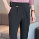 Jessons business trousers men slim young British style Naples high waist casual pants men formal wear no iron suit pants K9871 black 30