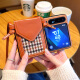 Yu Tang is suitable for Huawei Pura X mobile phone case with fashionable high-end brown VDE-AL00 hard shell folding screen crossbody card bag lanyard puraX collector's version protective case new style high-end brown + houndstooth card bag Huawei Pura X