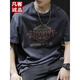 Vancl T-shirt à manches courtes pour hommes en été nouvelle mode et polyvalence de mode américaine pure coton pur mommes de grande taille de grande taille demi-9918 noir régulier 2xl approprié 165-180jin [Jin est égal à 0,5 kg]