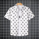 
Short-sleeved shirt men summer striped short-sleeved shirt men casual loose large-sleeved trendy floral shirt jacket square plaid [Storm 673] 2XL