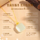 CHINA GOLD 18k gold inlaid Hetian jade necklace women's small sugar cube pendant anniversary birthday gift for girlfriend Pure gold small sugar cube Hetian jade pendant + pure gold chain souvenir