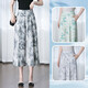 
9275 eight-point cotton linen skirt pants flower pants Chinese style casual droop middle-aged women's pants cool loose wide-leg pants summer purple bamboo 31