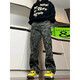 Digada Camouflage Hosen für den Frühlings- und Herbst-Sommer für Männer, neue, schlanke Lumberjack American High Street Gerade-Flüssigkeits-Jeans DFFS-671 Tarn 2xl