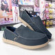 Zapatos de lona para hombres de Kalochi para hombres con un pie perezoso casualidad baja baja alucinable Los zapatos para hombres aman livianos y sin deslizamiento azul marino 42 tamaño 42 m9