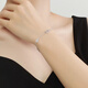 Ming brand jewelry platinum Pt950 white gold starlight gourd bracelet gift for girlfriend BFK0057 chain length about 15.5+3 cm, about 5.24 grams