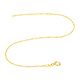 Chow Tai Sang 18K gold bracelet sparkling water ripple bracelet plain chain colored gold chain birthday gift for girls about 0.35g