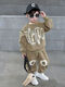 
G. DUCKKIDS boys spring and autumn sweatshirt set for children's spring clothes, fashionable and handsome spring long clothes, sports two-piece set, purple spring and autumn two-piece set, 14066Jin[Jin equals 0.5 kg], within 140 cm, equal to 140 cm, equal size