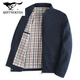 
Seven Wolves official flagship 100 pure cotton business middle-aged and elderly dad autumn jacket men's lapel jacket spring K2122 shrimp clove M 17060Jin [Jin equals 0.5 kg] to 90Jin [Jin equals 0.5 kg]