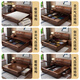 Zixi walnut solid wood bed 1.8 meters factory high box bedside storage with lights master bedroom thickened 2 meters double bed walnut single bed with night light/bull socket 1800*2000mm air pressure double extraction structure/full bed bed board