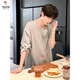 Woodpecker (TUCANO) gray fake two-piece long-sleeved Henry collar t-shirt men's summer waffle sweatshirt American sports inner layering shirt gray/quality upgrade 90% of buyers choose M 105-120Jin Jin equals 0.5 kg