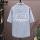 Jeep Spirit Jeep 2025 Neues Gradientenhemd Männer Denim kurzärmelig Sommer Trendy Young Hutome Casual Shirt Trendy Marke 698 Blue M [90-105Jin [Jin gleich 0,5 kg] tragen]