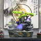 
CLCEY Feng Shui Turning Water Ornament Accessories Office Rockery Water Ornament Circulating Water Rotating Ball Living Room Tip 9930 Large Size Light Circle Atomized Model