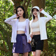 La nueva ropa de protección solar para hombres y mujeres de alta calidad para el verano debajo de la ropa de piel de la pareja de bosques de plátano en todos los lados es ropa extraíble de protección solar en todos los lados del borde del sombrero al aire libre. 9926 Jade White L White L