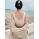 无痕美背内衣女小胸聚拢无钢圈胸罩果冻条软支撑防下垂收副乳文胸 黑色 均码 F （80-110斤）