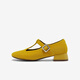 Meilleur 2025 Automne New Mary Jane Chaussures Simple and Fashionable Commuter Light Mouth Chaussures pour femmes BN687CA5 Jaune 35