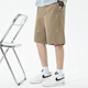 Mark Waffe [scattered embroidery] casual shorts men 25 summer commuting versatile letter embroidery cool commuting five-point pants 701 khaki 35