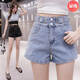 Advsus neue schlanke Jeansshorts für Frauen mit hoher Taille-Stretch-A-Line