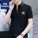 
Romon summer short-sleeved polo. Men's trendy brand embroidered collar T-shirt fashionable versatile thin thin men's ins lapel black S5012 M 95-115Jin [Jin equals 0.5 kg]