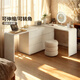 Quanyou Home Cream Style Corner Retractable Dressing Table Bucket Cabinet Integrated Bedroom Dressing Table Multi-Purpose Storage Cabinet Furniture