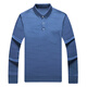 Modal T-Shirt Herren-Langarm-Eisdünnstil Business Casual Striped Revers Herbst-Top-Feder- und Herbst-Polo-Hemd 753 Wave Blue XL 175135-155jin [Jin entspricht 0,5 kg]