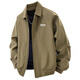 Jeep Spirit 1941 Estd Jeep Jacke Herren Frühlings- und Herbstjacke Casual Einfacher vielseitiges, komfortabler Fashion Revers Top Solid Color Work Jacke Schwarz M (vorgeschlagen 90-125 Jin [Jin ist gleich 0,5 kg])
