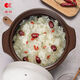 New style of Hubei and Henan ceramic casserole, a new style of food, imitation earth color, household large capacity casserole, gas, special soup pot, porridge, brown and white style is suitable for 3-5 people 3527ml