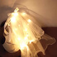SNQP Korean new style bridal veil children's headdress with light long ribbon bow forest photo glowing little girl pearl veil with light [1 piece]