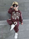 
G. DUCKKIDS boys spring and autumn sweatshirt set for children's spring clothes, fashionable and handsome spring long clothes, sports two-piece set, purple spring and autumn two-piece set, 14066Jin[Jin equals 0.5 kg], within 140 cm, equal to 140 cm, equal size